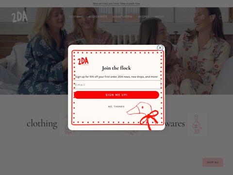Screenshot of the 2DA Market homepage, 2da.ca, captured 2026-08-19, shown as the evidence for this review