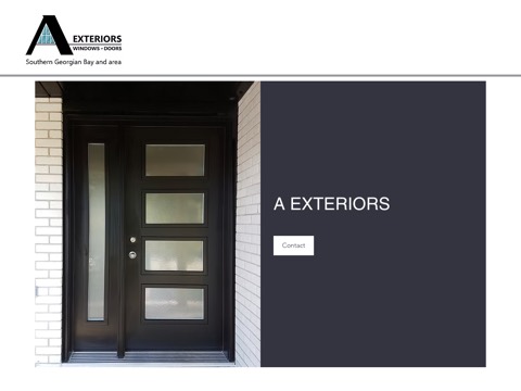 Screenshot of the A Exteriors Windows & Doors website
