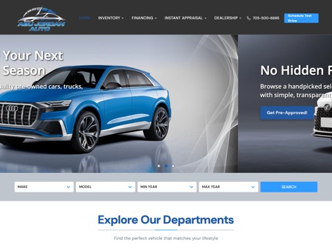 Screenshot of the ABU JORDAN AUTO homepage, abujordanauto.ca, captured 2026-08-19, shown as the evidence for this review