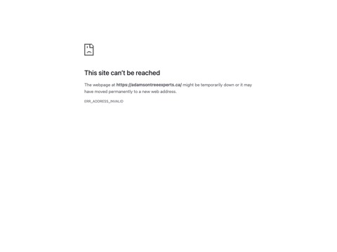 Screenshot of the Adamson Tree Experts website