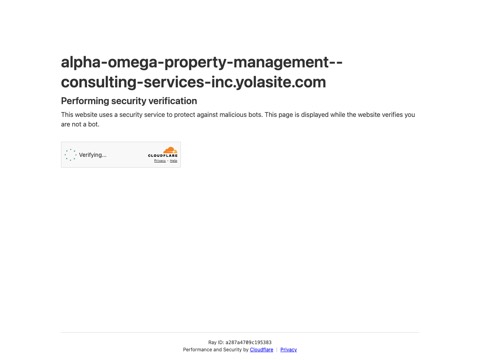 Screenshot of the Alpha Omega Property Management & Consulting website