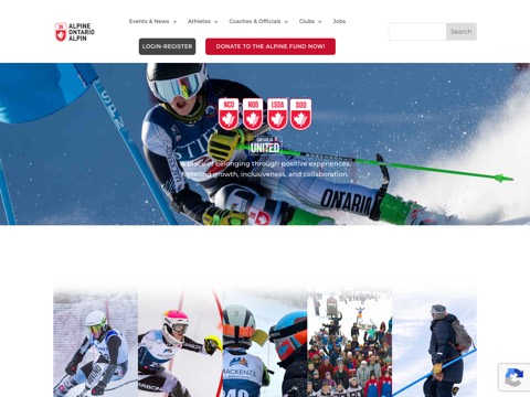 Screenshot of the Alpine Ontario website