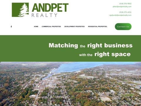 Screenshot of the Andpet Realty Ltd website