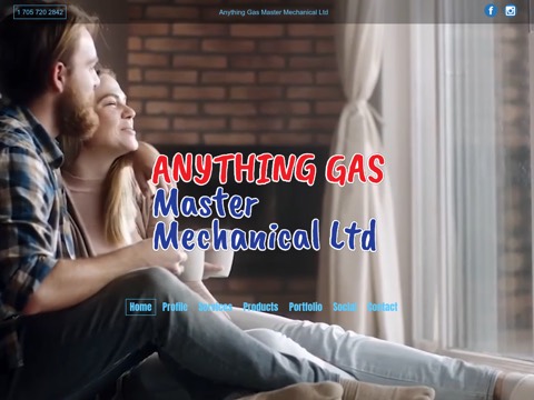Screenshot of the Anything Gas Master Mechanical Ltd. website