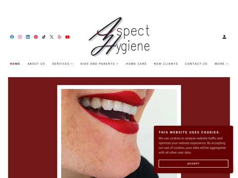Screenshot of the Aspect Hygiene website