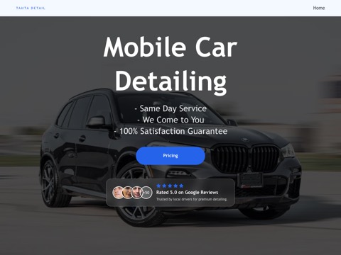 Screenshot of the Auto Mobile Car Detailing Gracecres homepage, www.tahta4d.online, captured 2026-08-19, shown as the evidence for this review