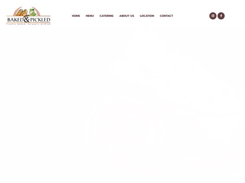 Screenshot of the Baked and Pickled website