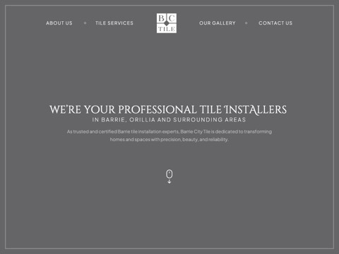 Screenshot of the Barrie City Tile website