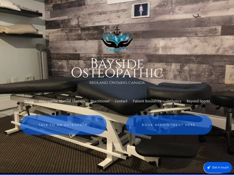 Screenshot of the Bayside Osteopathic website