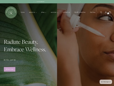 Screenshot of the BE beauty + wellness - Nurse Practitioner-led Medical Aesthetics homepage, bebeautywellness.com, captured 2026-08-19, shown as the evidence for this review