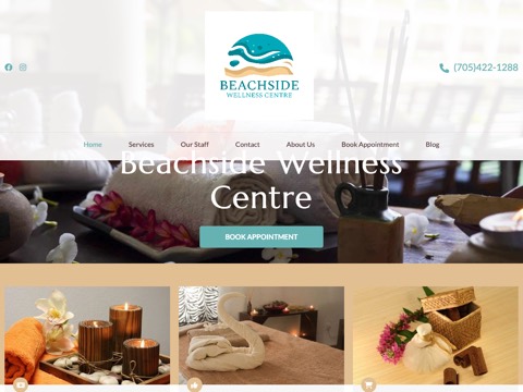 Screenshot of the Beachside Wellness Centre website