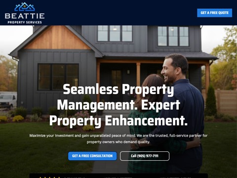 Screenshot of the Beattie Property Services Inc website