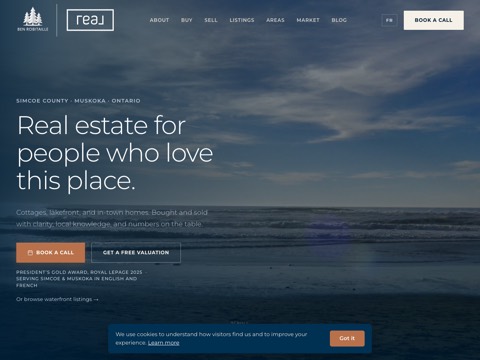 Screenshot of the Ben Robitaille REALTOR® website