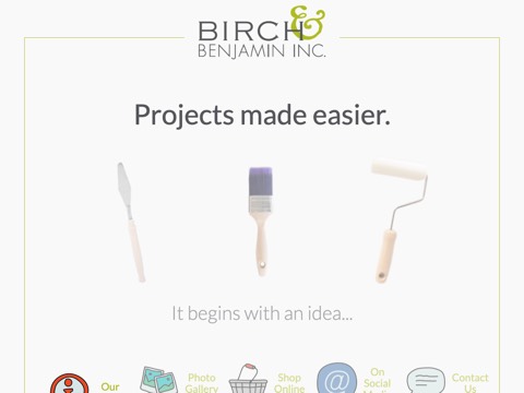 Screenshot of the Birch & Benjamin website