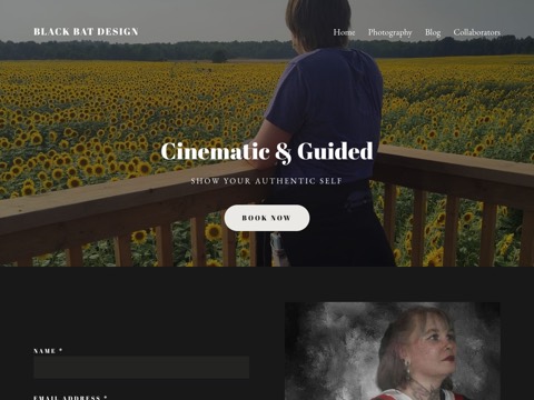 Screenshot of the Black Bat Design website