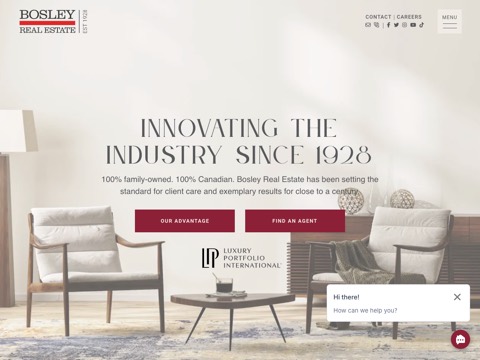 Screenshot of the Bosley Real Estate Ltd., Brokerage website