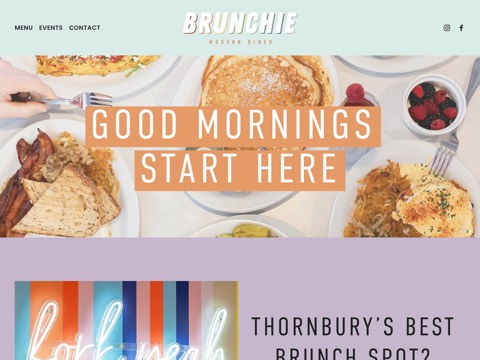 Screenshot of the Brunchie Modern Diner website
