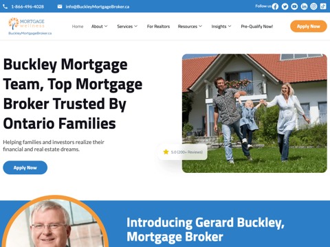 Screenshot of the Buckley Mortgage - Mortgage Wellness website