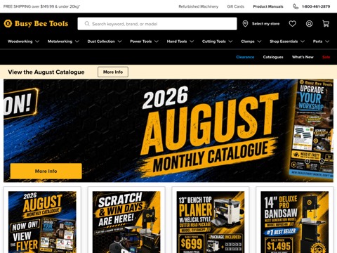 Screenshot of the Busy Bee Tools website