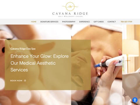 Screenshot of the Cavana Ridge website
