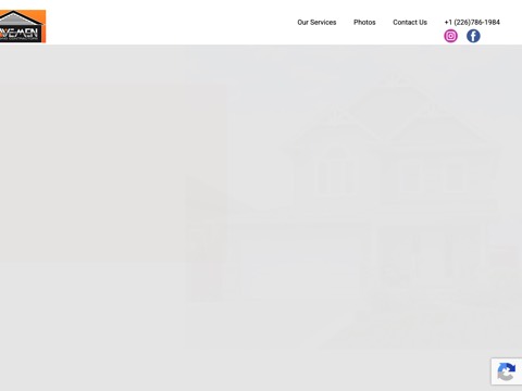 Screenshot of the Cave-Men Siding homepage, cavemensiding.ca, captured 2026-08-13, shown as the evidence for this review