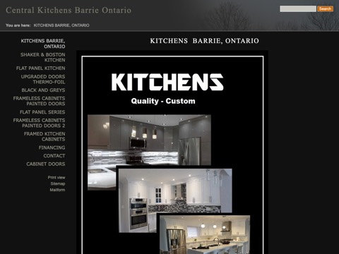 Screenshot of the Central Home Improvements homepage, www.centralkitchens.ca, captured 2026-08-19, shown as the evidence for this review
