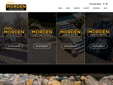 Screenshot of the Charles Morden Construction Inc website