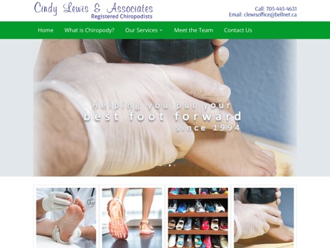 Screenshot of the Cindy V Lewis D.Ch. website