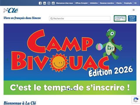 Screenshot of the Clé D'La Baie En Huronie (La) homepage, lacle.ca, captured 2026-08-13, shown as the evidence for this review