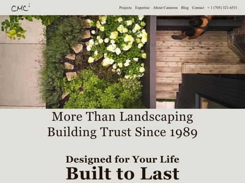 Screenshot of the CMCi homepage, buildwithcmci.com, captured 2026-08-13, shown as the evidence for this review