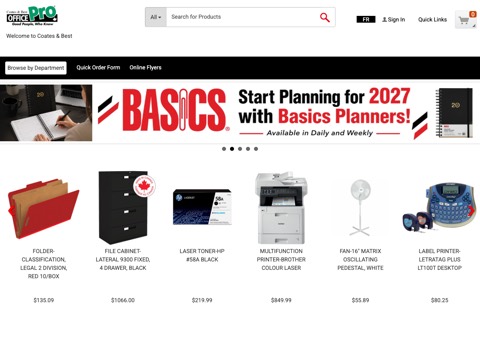 Screenshot of the Coates & Best Inc website
