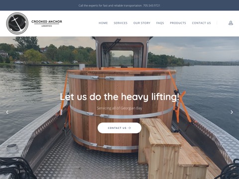 Screenshot of the Crooked Anchor Logistics homepage, crookedanchorlogistics.com, captured 2026-08-19, shown as the evidence for this review