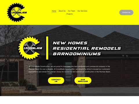 Screenshot of the CrossBlade website