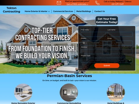 Screenshot of the CT HOME IMPROVEMENTS website