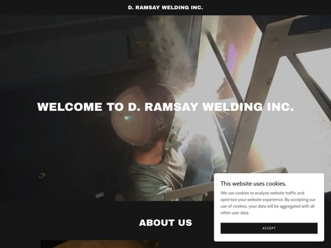 Screenshot of the D. Ramsay Welding Inc. website