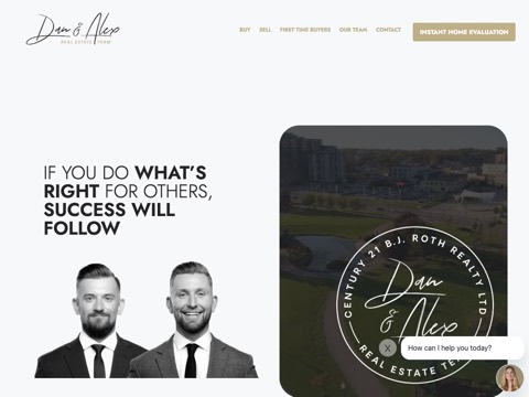 Screenshot of the Dan & Alex Real Estate Team website