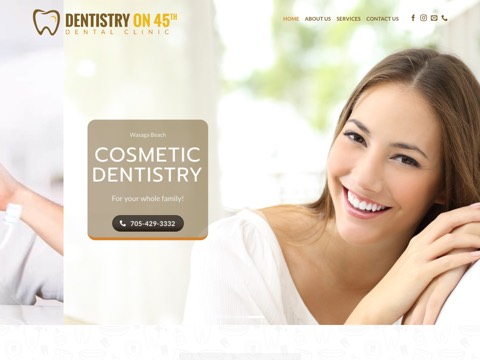 Screenshot of the Dentistry on 45th website