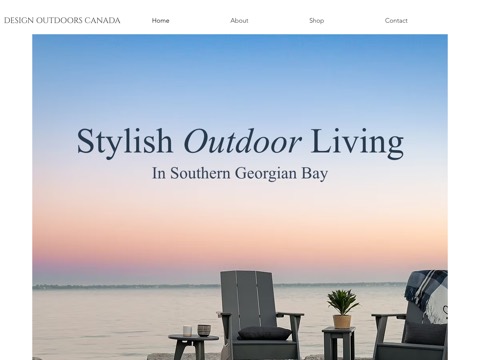 Screenshot of the Design Outdoors Canada website