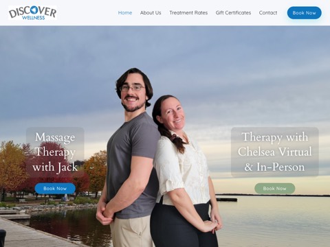 Screenshot of the Discover Wellness website