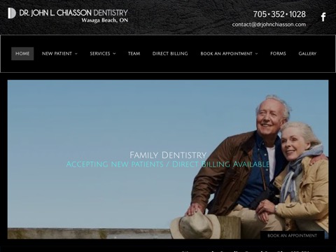 Screenshot of the Dr John L. Chiasson Dentistry website