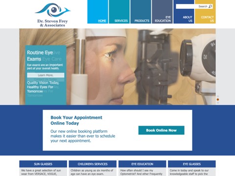 Screenshot of the Dr Steven J Frey website