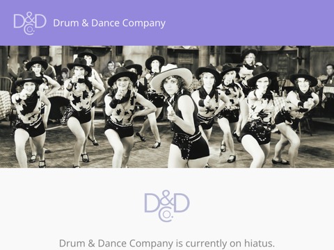Screenshot of the Drum & Dance Company website