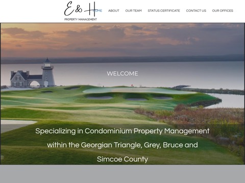 Screenshot of the E & H Property Management website