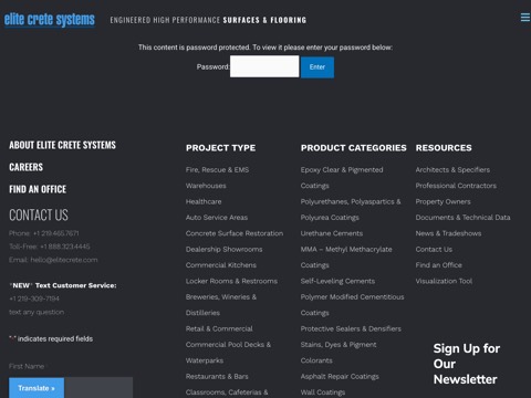 Screenshot of the Elite Crete Systems Canada homepage, www.elitecrete.com/canada, captured 2026-08-19, shown as the evidence for this review