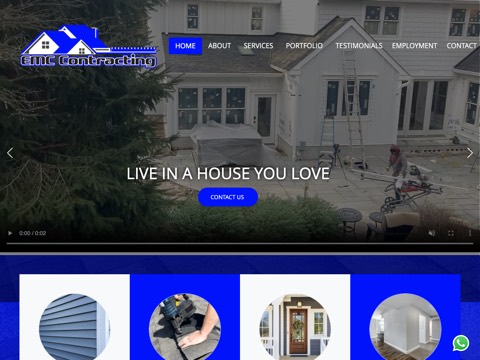 Screenshot of the Emc Contracting Services LLC website