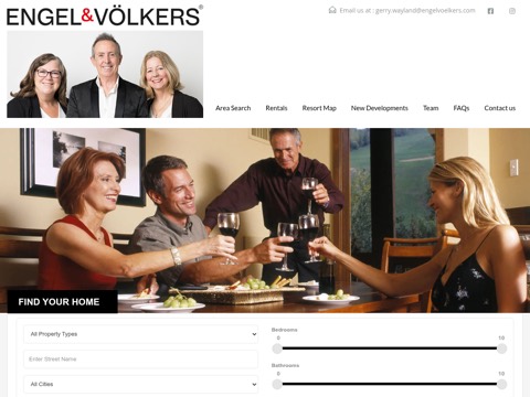 Screenshot of the Engel & Volkers Collingwood-Blue Mountain website