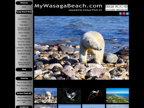 Screenshot of the Enrique Photo Art website