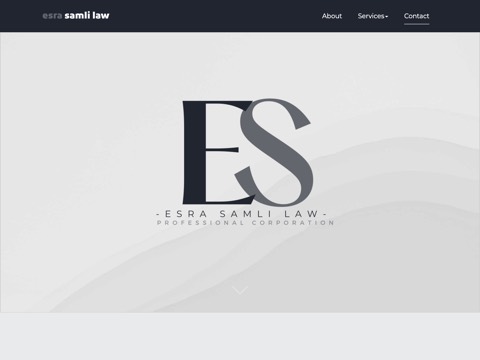 Screenshot of the Esra Samli Law website