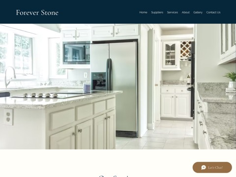 Screenshot of the Forever Stone website
