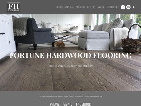 Screenshot of the Fortune Hardwood Flooring website